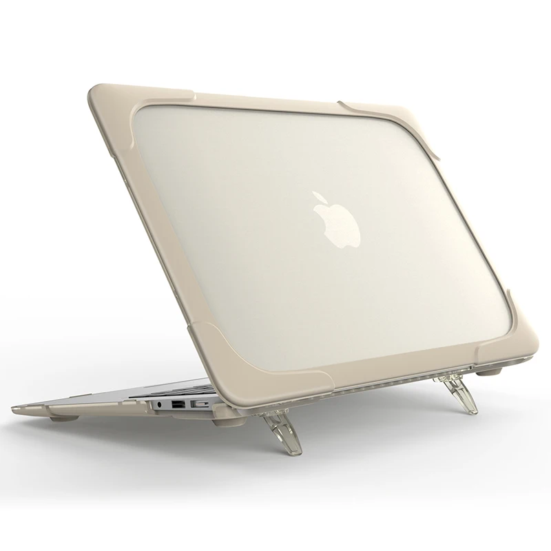 GOOYIYO чехол для ноутбука Macbook Air 13 &quotЖесткий Пластик Серый ТПУ и матовый ПК стояка