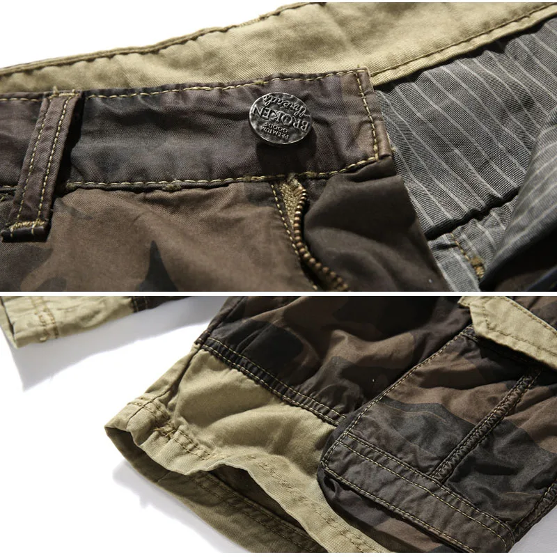 Шорты карго мужские камуфляжные размеры 30 40 AXP53|bermuda masculina|camouflage cargo shortscargo shorts |