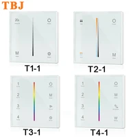 touch panel led dimmer controller wall mounted switch dc 12v 24v for single color dual color rgb rgbw strip light bulb