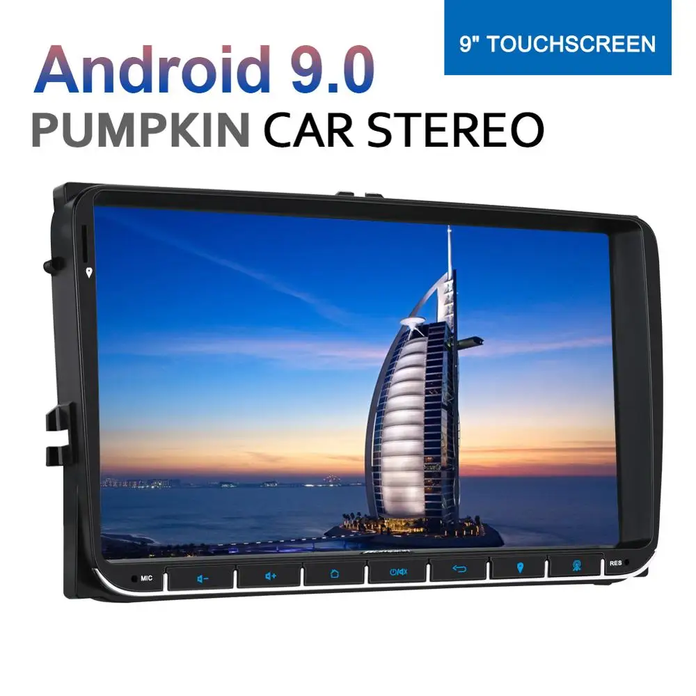 Тыква 2 din 9 &quotAndroid 0 Авторадио GPS навигация для Volkswagen/Skoda/Golf/Passat стерео аудио без DVD
