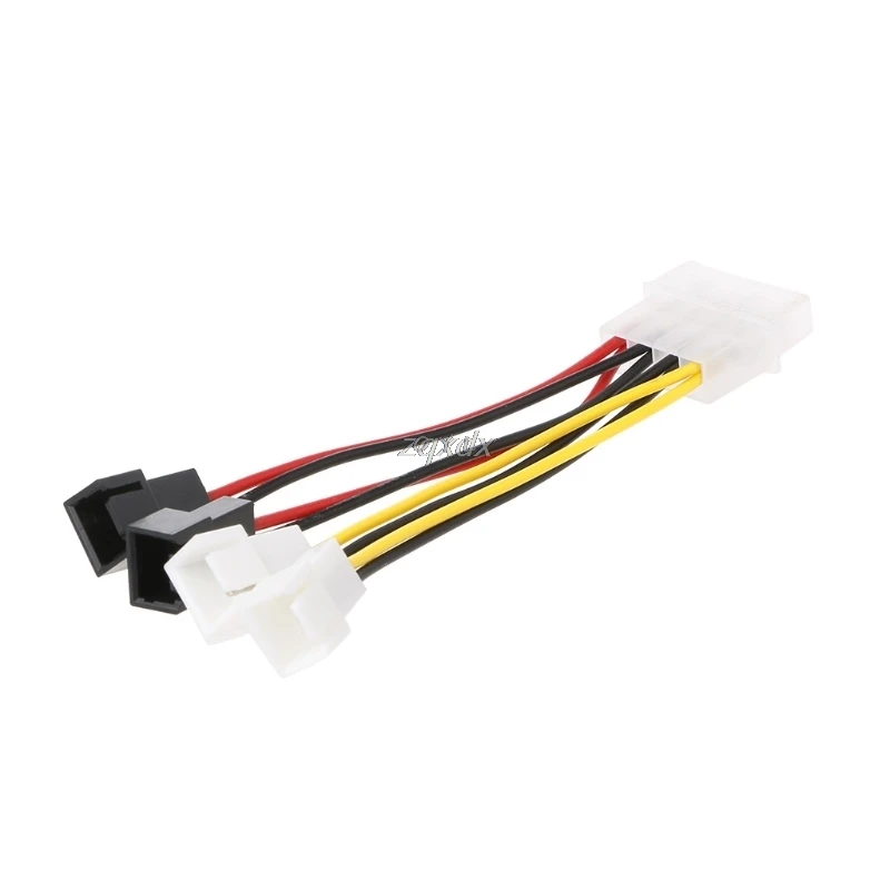 IDE Molex 4 контактный к 4X 3 TX3 чехол охлаждающий вентилятор адаптер питания конвертер