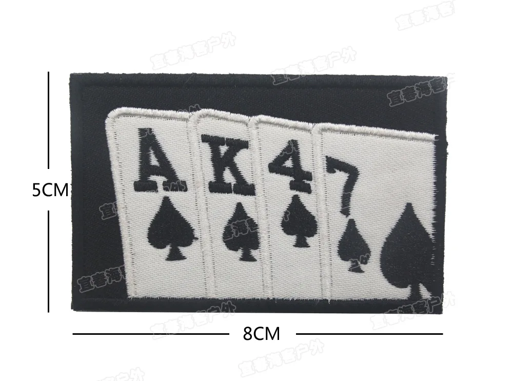 1 AK47 игральные карты нашивки для поднятия боевого духа крюк петля флаг AK 47 значки diy полосы Военная нашивка - Цвет: 1