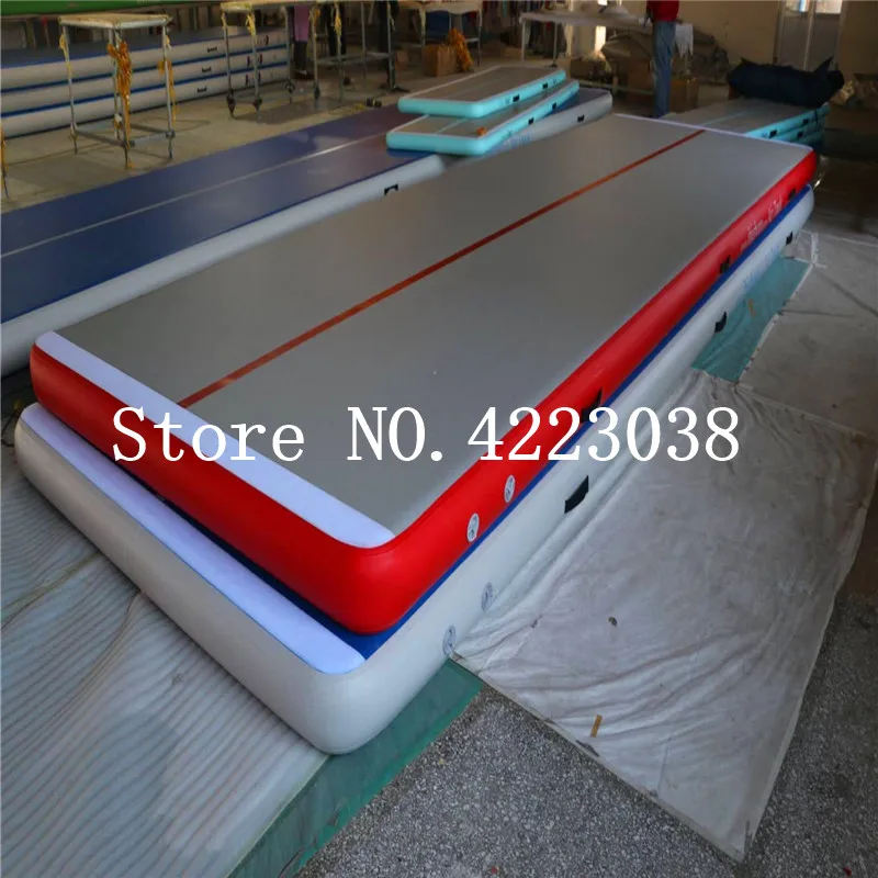 Pаспродажа Надувной гимнастический коврик для акробатики, 10*2*0,2 м, воздушная дорожка для акробатики, воздушный пол для чирлидинга, напольный коврик, пл...