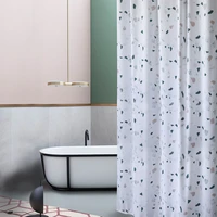 new not in thicken terrazzo print shower curtain bathroom partition waterproof high quality hanging curtain home decoration