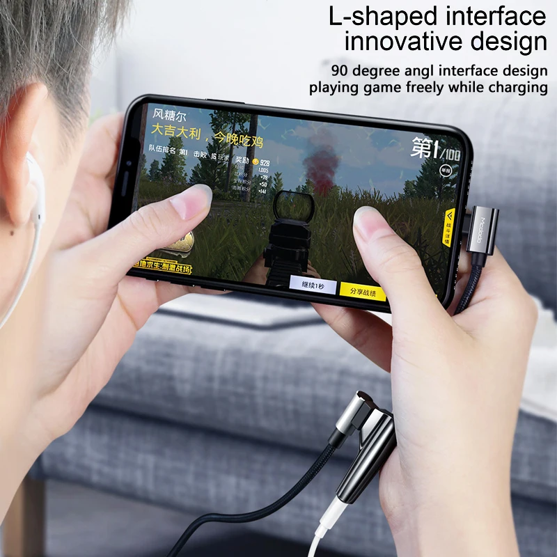 Mcdodo аудио 2 в 1 адаптер для iPhone XS Max 7 8 Plus Кабель сплиттер lightning до 3 5 мм разъем с