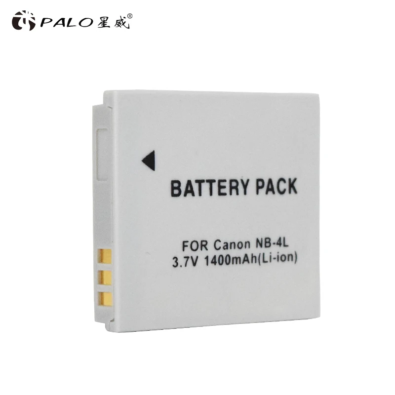 Palo 2 шт. 1400 мАч NB 4L NB4L литий ионная цифровая батарея для Canon IXUS 30 40 50 60 80 100 I20 PowerShot SD1000 - Фото №1