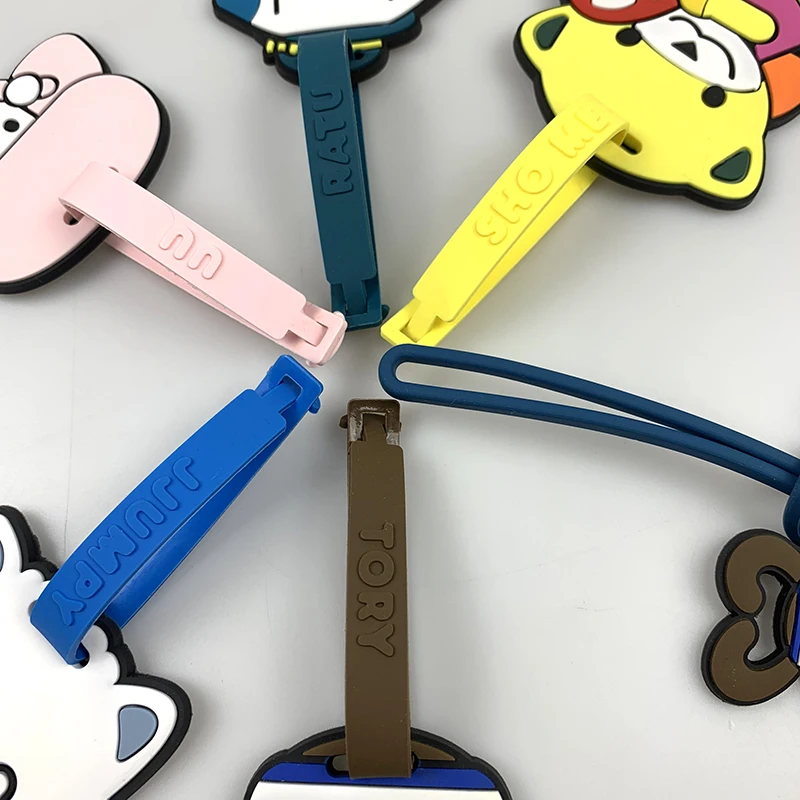 Укомплектованные 3D Мультяшные мягкие резиновые бирки для багажа|Магниты на