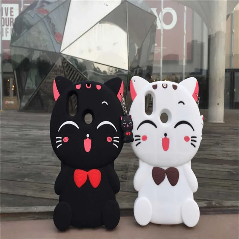 1 шт. для Huawei P8 P9 P10 P20 Lite Pro Plus мультяшный 3D счастливый кот Мягкий силиконовый чехол