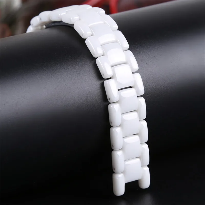 HQ 14 mm White Ceramic Watchband 7MM Concave Interface End Replacement Watch Strap Small Bracelet Wristwatches Bands Belt Tool