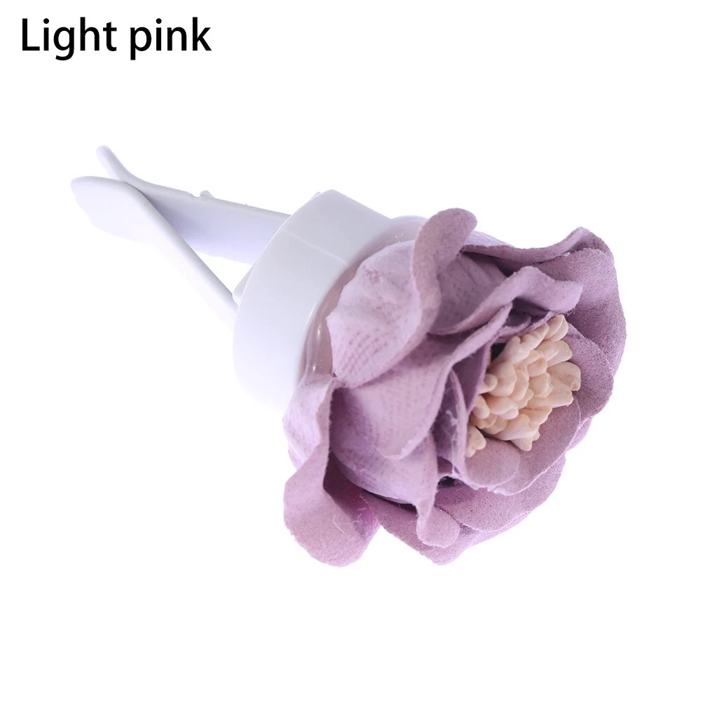 light pink Автомобильный орнамент, духи с ароматом камелии, клип, освежитель воздуха, Авто кондиционер, вентиляционный парфюм, бальзам, аромат, авто цветочное украшение - Название цвета: light pink