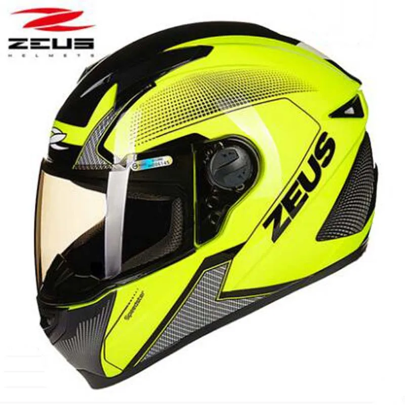 Новые тайваньские шлемы ZEUS DOT мотоциклетные с полным лицом ZS-811 всесезонные