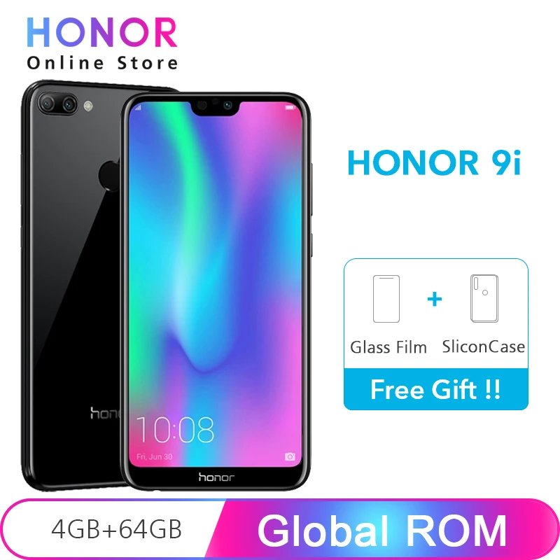 Глобальная ПЗУ Honor 9i 4 Гб ОЗУ 64 ГБ Android 8 0 Восьмиядерный мобильный телефон 16.0MP 5 84