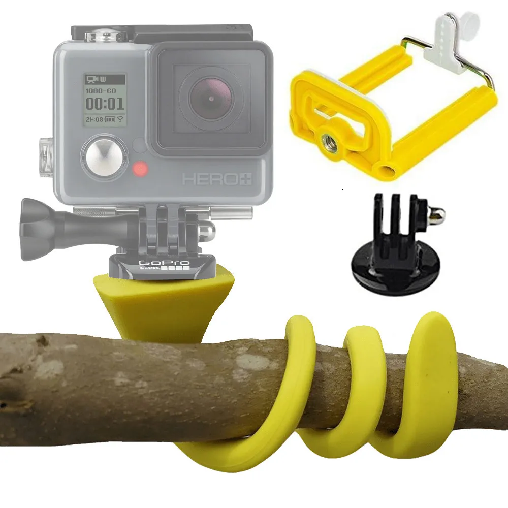 Камера Осьминог Гибкий штатив крепление и селфи палка для sjcam xiao mi yi Gopro Экшн камера для iPhone7 6s смартфон