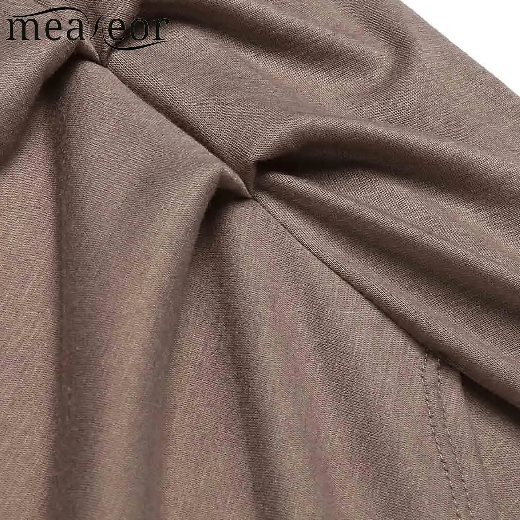 Твердые шеи Sleeveless Surplice Обёрточная бумага платье | Женская одежда