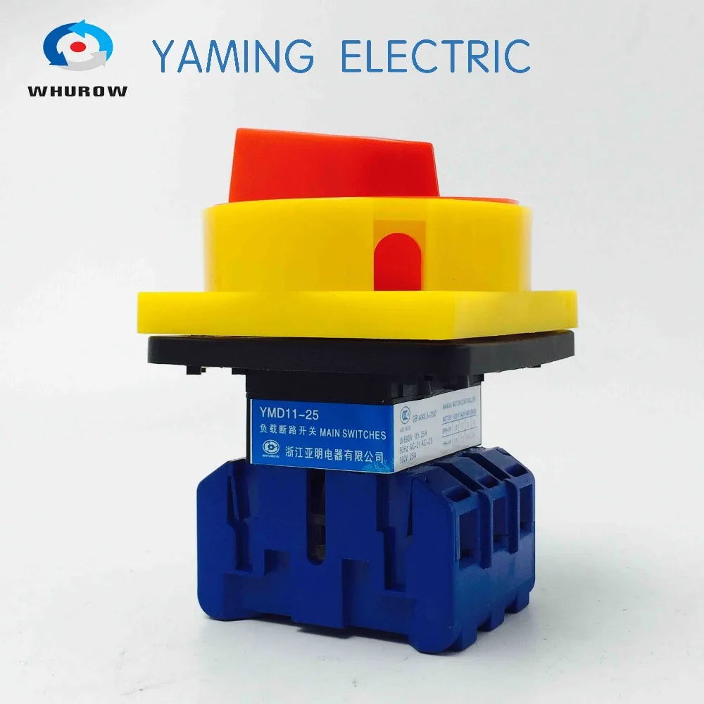YMD11 25A 3P выключатель изолятора навесного замка Отсоединяемый переключатель с