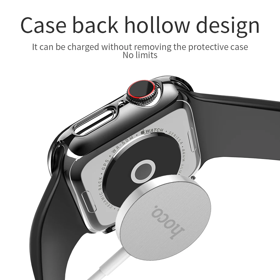 HOCO Ультратонкий жесткий чехол для ПК 40мм 44мм Apple Watch 5 4 Корпус Разноцветный