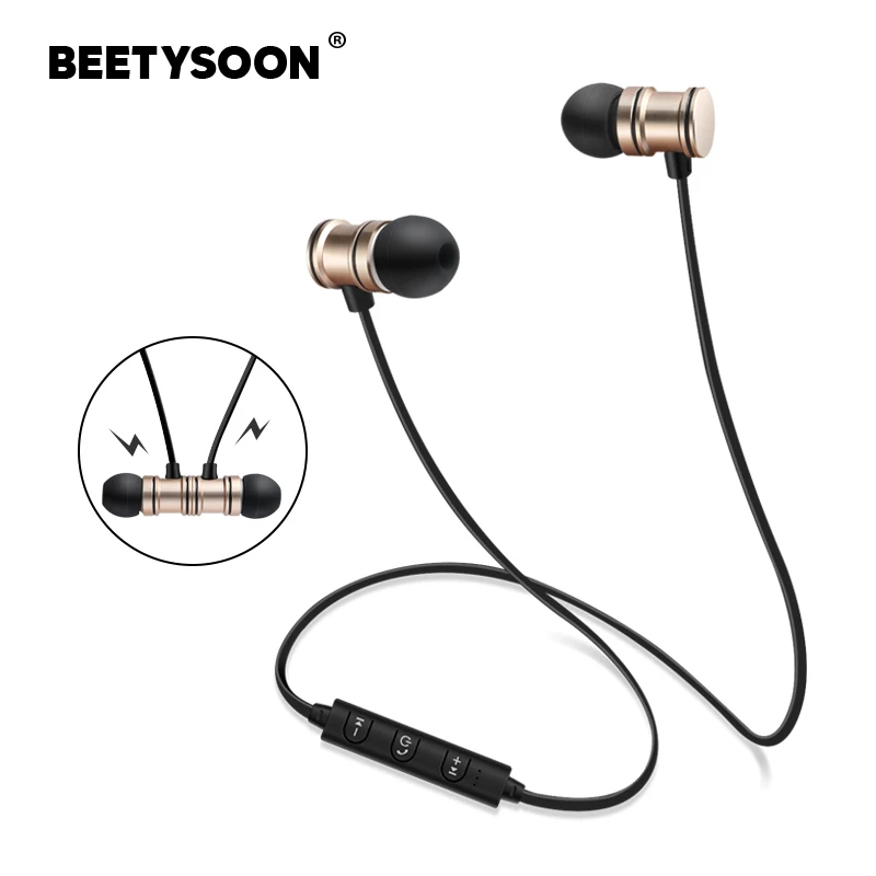 BEETYSOON 2018 новые спортивные наушники Bluetooth Беспроводной работает гарнитура стерео