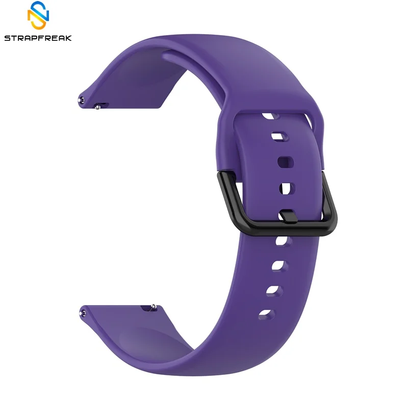 Purple 20 мм силиконовый ремешок для часов samsung Galaxy Watch активный ремешок для samsung gear S2 Спортивный Классический браслет черная Пряжка ремешок для часов - Цвет ремешка: Purple