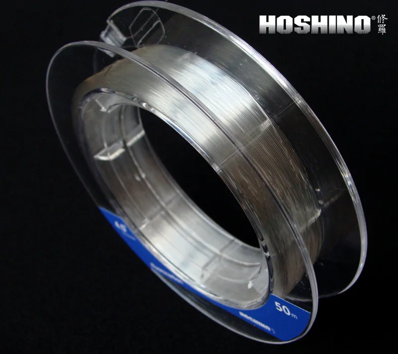 [HOSHINO] 50 м * 2 шт./партия 100% фторуглеродная прозрачная рыболовная леска для плетеной