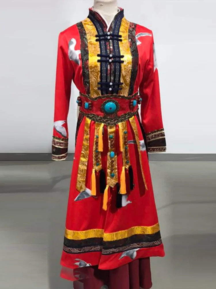 Xiao Feng экзотический Тибетский костюм принцессы из леса ханьфу красный свадебный