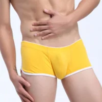 1009 PJ yellow Мужские боксеры Cuecas Gay Боксеры Шорты Calvn Calzoncillos Slip Homme сексуальное мужское нижнее белье 1009-PJ - Цвет: 1009 PJ yellow