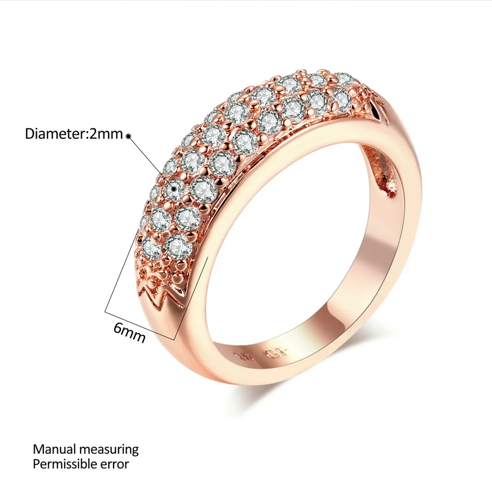 18K розовое золото мода стразы кольца кольцо перстень всевластия колечки перстнем