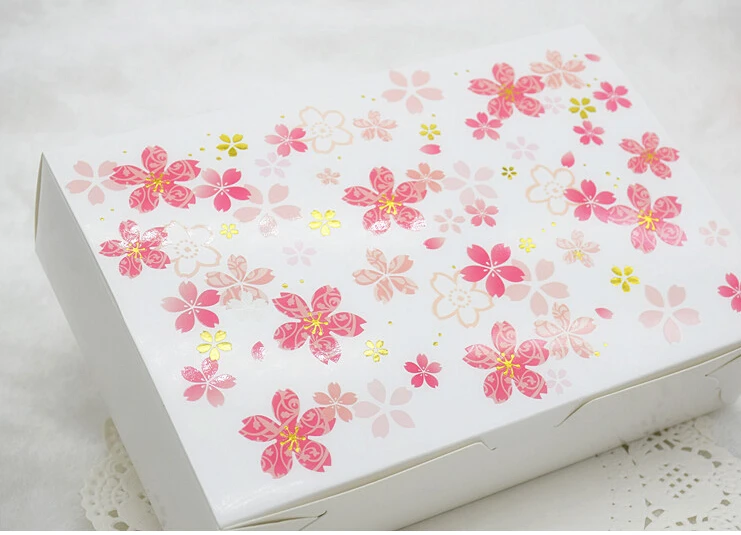 50pcs/lot Flower cupcake boxes White Gift Packaging Wedding Party Pastry Baking Package Box Pink Kraft paper Cake | Дом и сад