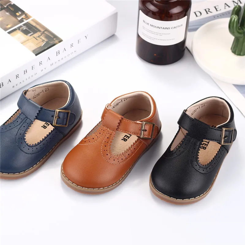 Обувь с пряжкой тонкие туфли для малышей сезон весна осень Новинка британский