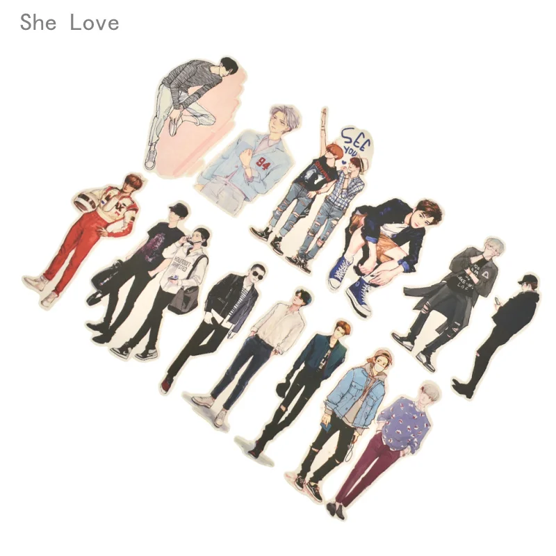 Она любит экзо и мультяшным рисунком для мальчиков девочек Человек наклейки