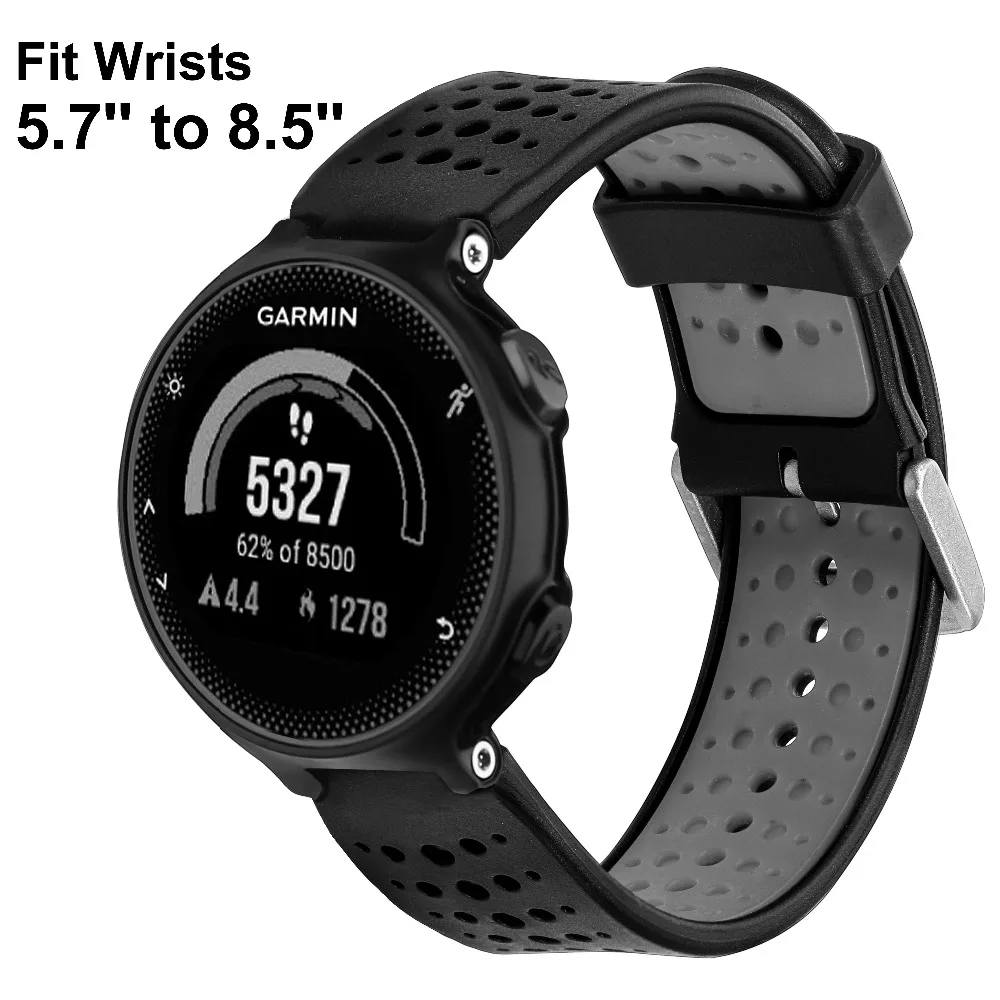 Двойной Цвет силиконовый резиновый ремешок для наручных часов Garmin Forerunner 235 220 230 620 630 735XT подход S20 S5 S6 спортивные часы с ремешком