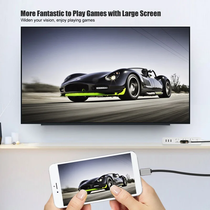 USB Type C к HDMI кабель 4K для Samsung Galaxy S8 S9 телевизионный монитор конвертер Macbook Pro