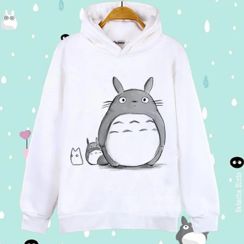type 2 Kawaii Толстовки мультфильм Тоторо худи; Толстовка Для женщин Harajuku японского аниме Лолита теплая толстовка Топы корректирующие Пуловеры для женщин - Цвет: type 2