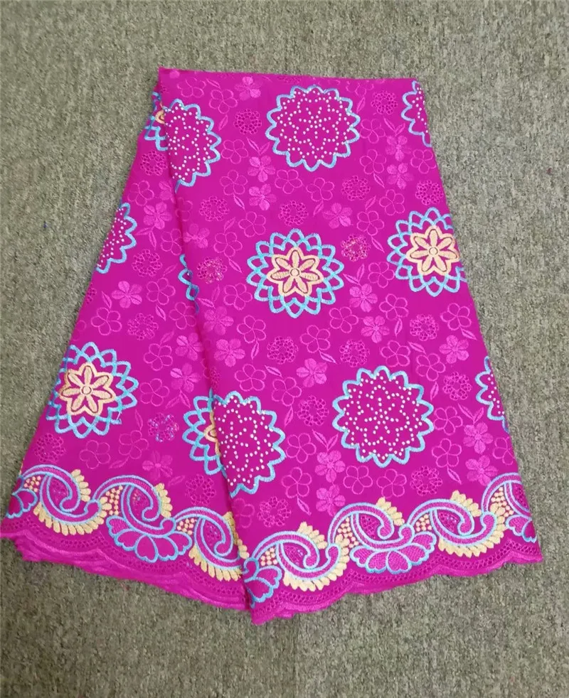 

New design hot sale Nigerian lace fabric fashion African Kano cotton swiss voile lace in switzerland 5yards factory direcet sell