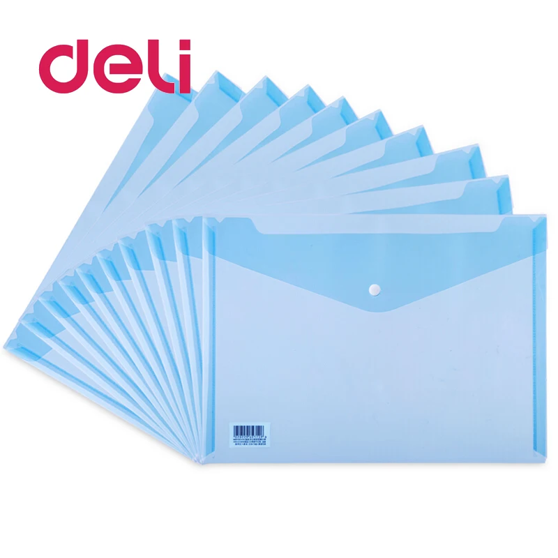 Deli 10 шт. A4 прозрачная сумка для документов бумажная папка файлов канцелярские