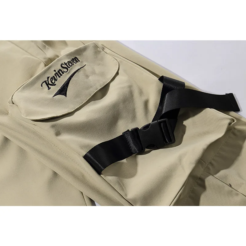 Pants Men Solid Color Track Trousers Drawstring Elastic Waist Casual Fashion Multi-Pocket Joggers Sweatpants | Мужская одежда