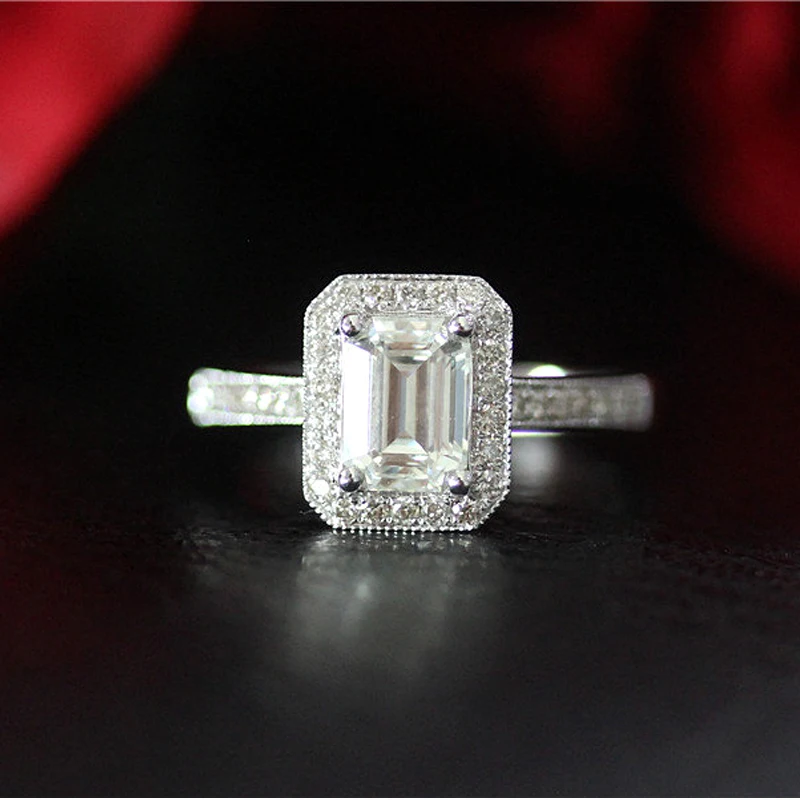 Женское Обручальное кольцо с изумрудом 5 3 карат 11 Х9 мм размер 4 10|solitaire engagement
