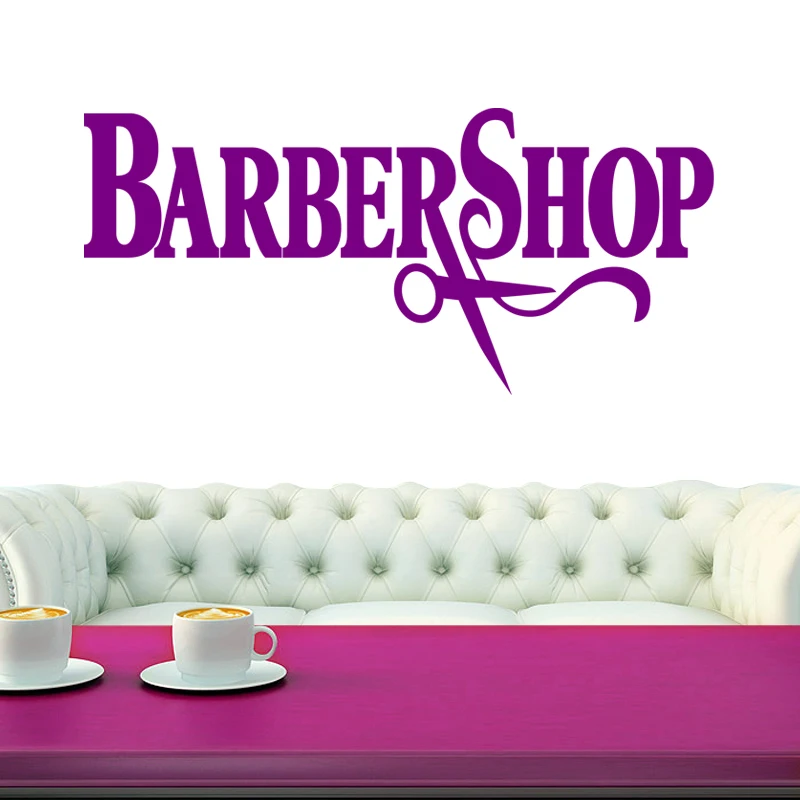 Barbershop Sticker Bread Decal Customized Vinyl Wall Art Decor Windows Decoration Haircut Shavers Glass Barber Shop Decals | Дом и сад