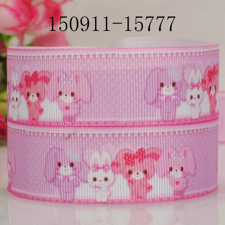 

10yards -different sizes -lively cartoon dog ribbon printed Grosgrain ribbon 150504-15354