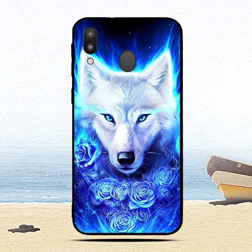 Чехол для samsung Galaxy M20 с кошкой из мультфильма, милый чехол для мобильного телефона, защитный чехол для samsung M 20, защитный чехол s Fundas