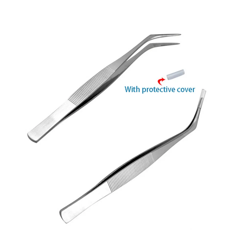 2 шт. нержавеющая сталь изогнутые прямые пинцеты щипцы для завивки ресниц