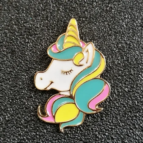Unicorn bag packing Timlee X191 эмалированная булавка в виде Милого Животного единорога, воздушный шар, кошка, конверт, металлическая брошь на булавке, модное ювелирное изделие - Окраска металла: Unicorn bag packing