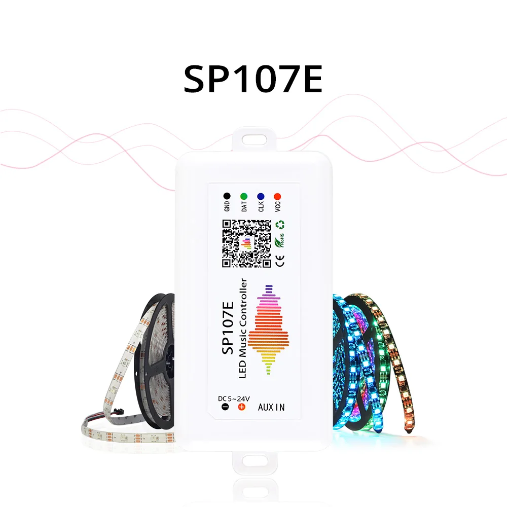 SP107E SPI WI-FI Bluetooth Pixel IC контроллер смартфон приложение для WS2812B WS2813 SK9822 SK6812 RGBW LPD8806 полосы DC5-24V