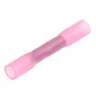 100 шт. термоусадочные стыковые обжимные электрические клеммы термоусадочный соединитель красный