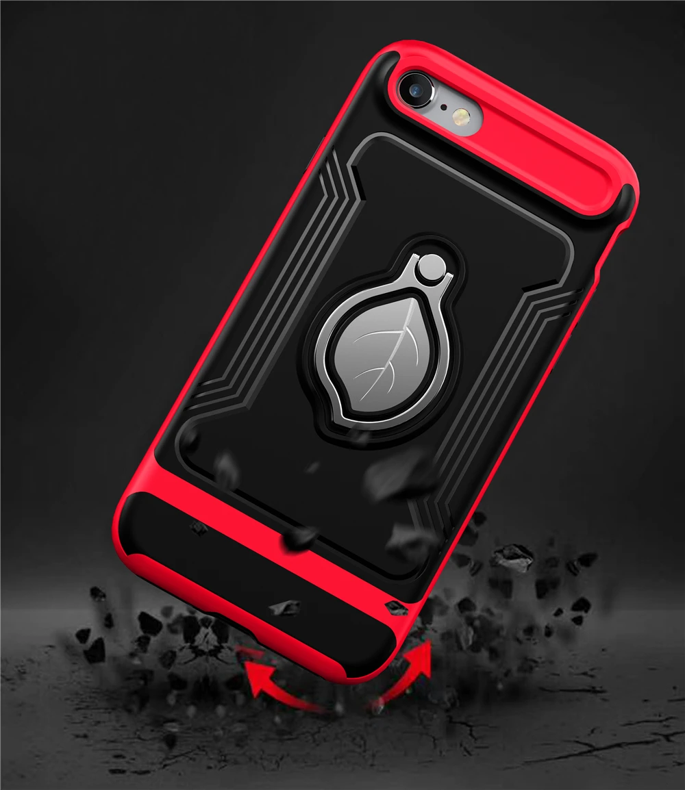 Роскошные PC + TPU гибрид 2 в 1 Броня задняя крышка для iPhone 6 6s 7 8 Plus телефон случаях