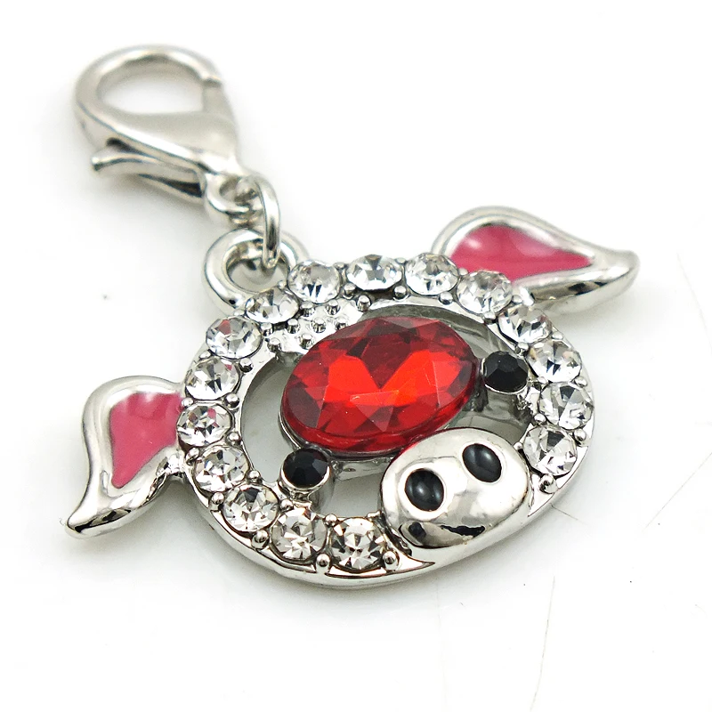 

JINGLANG Mother's Day New Animals Pig Mixed Enamel Beads Pendants Charms Craft DIY Jewelry Findings 50 Pcs