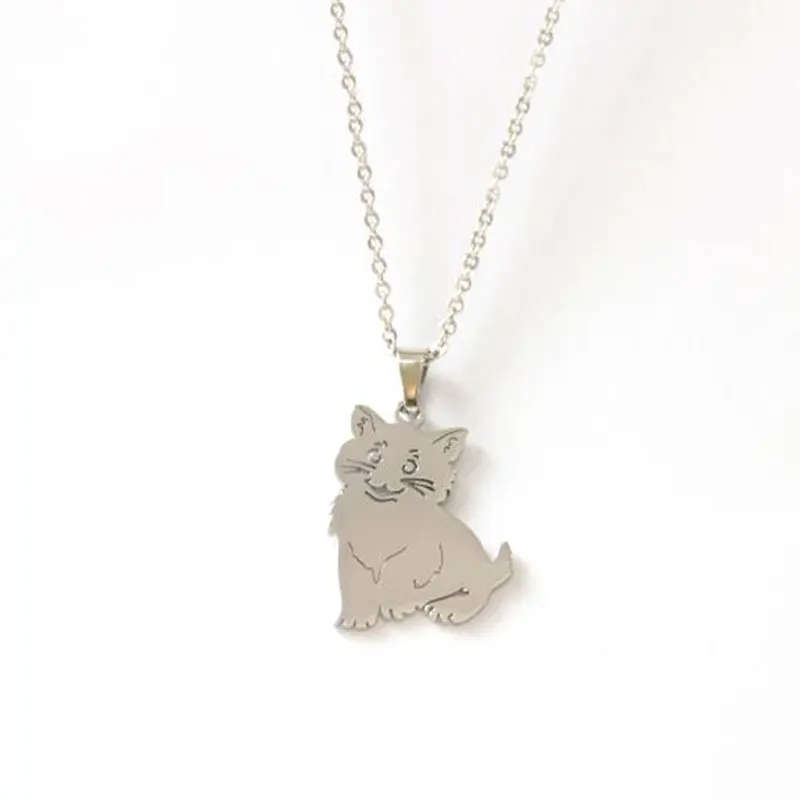 1 шт. подвеска из нержавеющей стали в виде котенка | Украшения и аксессуары