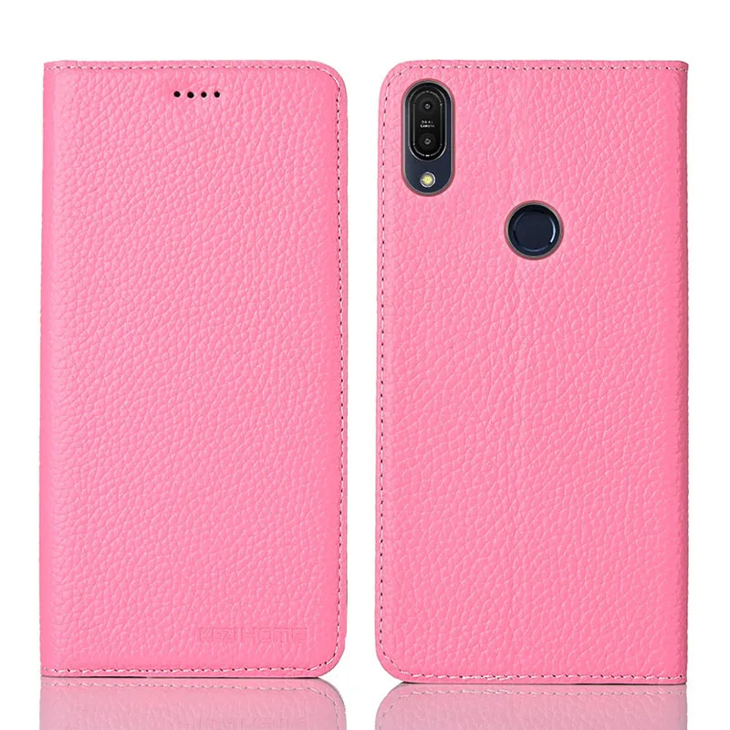 Для Asus Zenfone Max Pro M1 ZB601KL чехол KEZiHOME личи Натуральная кожа флип Стенд кожаный чехол для Asus ZB602KL чехол для телефона s