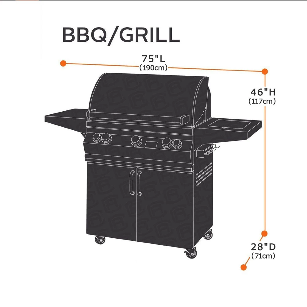 3 размеры Водонепроницаемый барбекю гриль черный чехол для дождь Barbacoa против