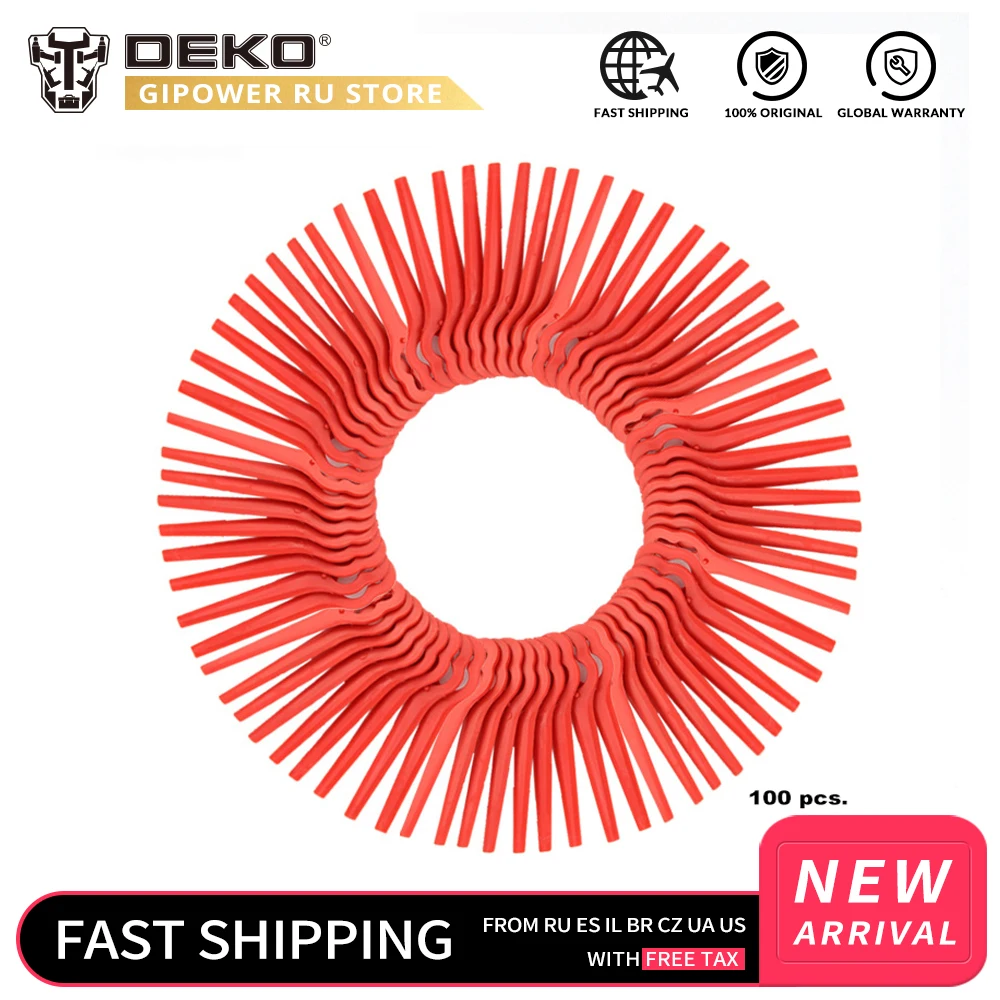 DEKO 100 Шт Качели пластиковые подвески с лезвиями для DKGT06 20V литиевая 1500mAh