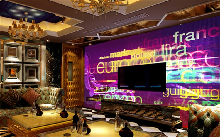 3D стереоскопические обои Золотое время отель КТВ фон настенная бумага микрофон К